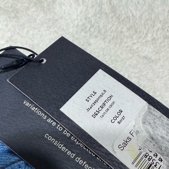 Veronica Beard Taylor Wide Leg Crop Pants Metallic Blue Women’s Size 29 - Picture 2 of 5